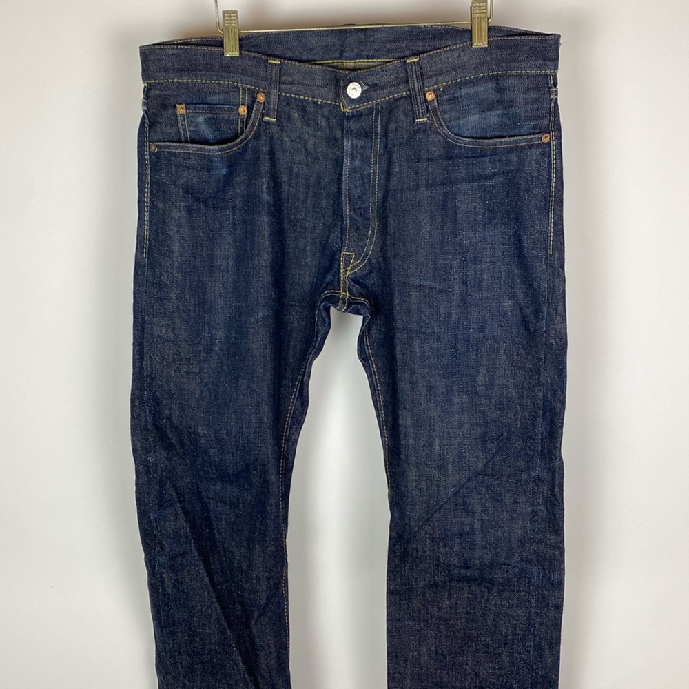 The Strike Gold Jeans Japanese Selvedge Denim Straight Leg Size 34 X 35